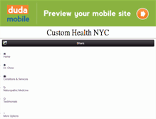 Tablet Screenshot of customhealthnyc.com